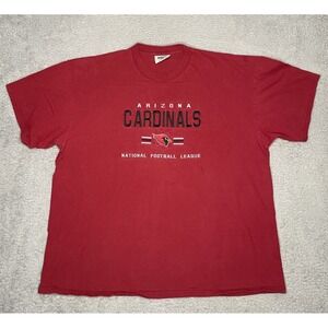 Vintage Lee Sports Y2K Arizona Cardinals NFL‎ Embroidered T-Shirt Mens 2XL Red